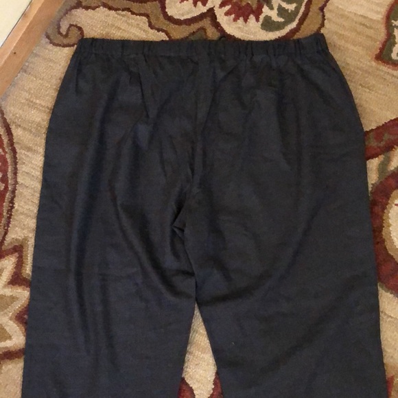 EILEEN FISHER Size XL Stretch Wool Pullon Charcoal Gray Elastic Tie $238 NEW - Picture 14 of 14